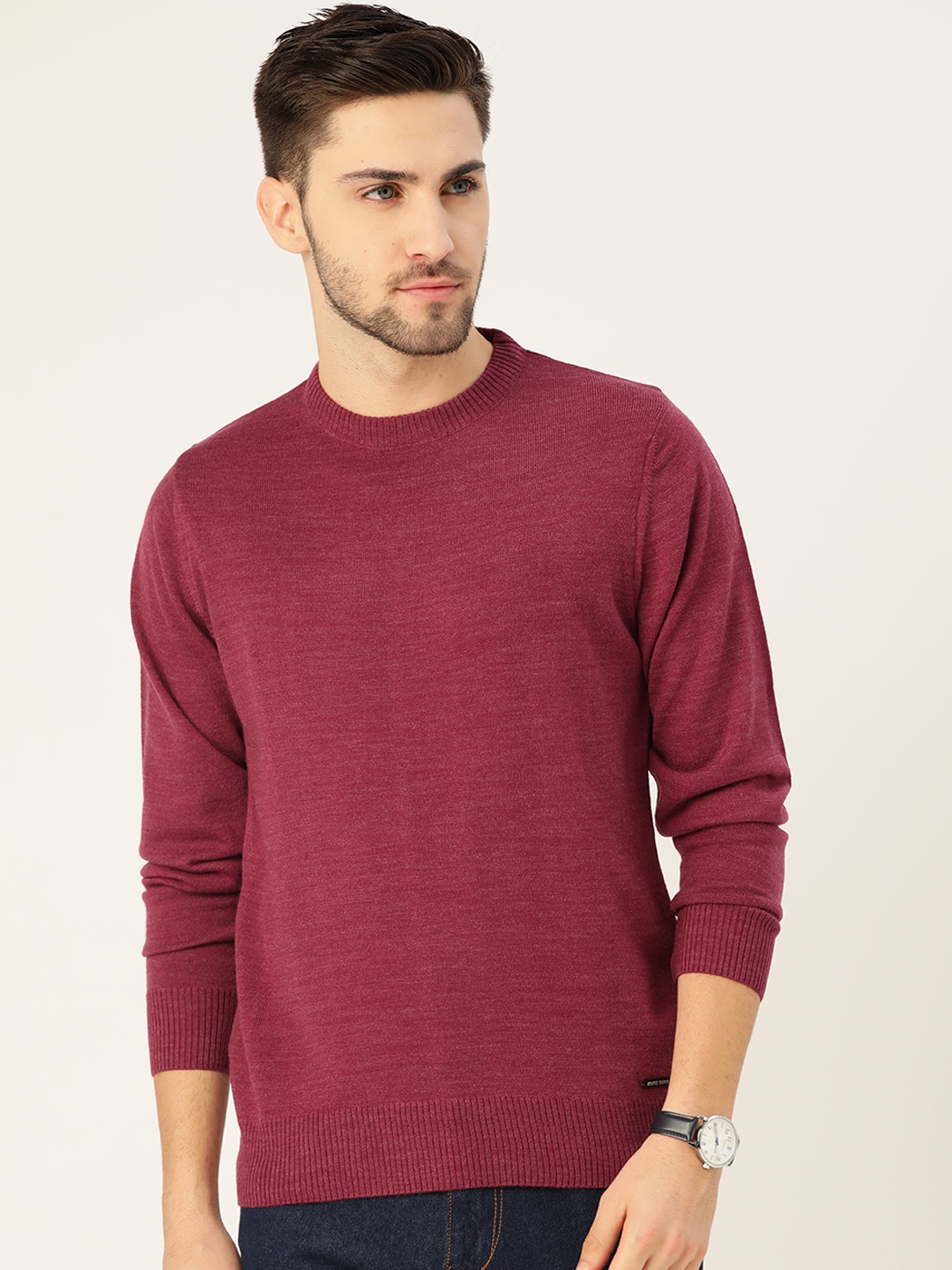 

Monte Carlo Men Pink Solid Pullover