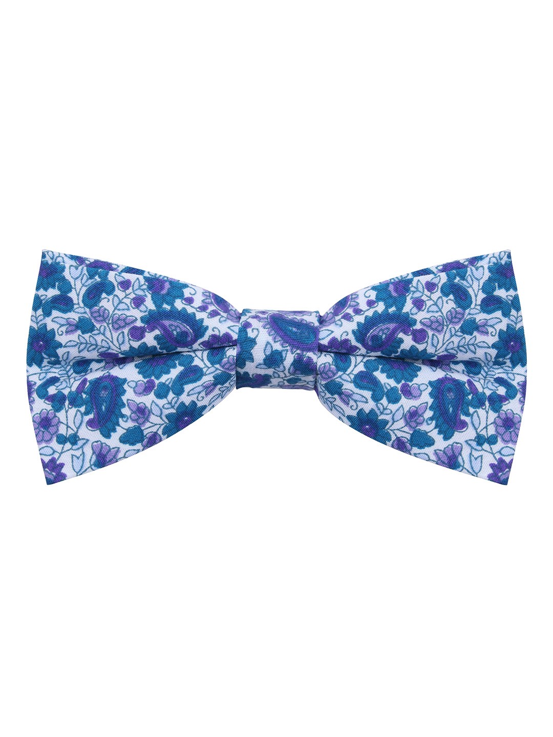 

PELUCHE Men White & Blue Printed Bow Tie