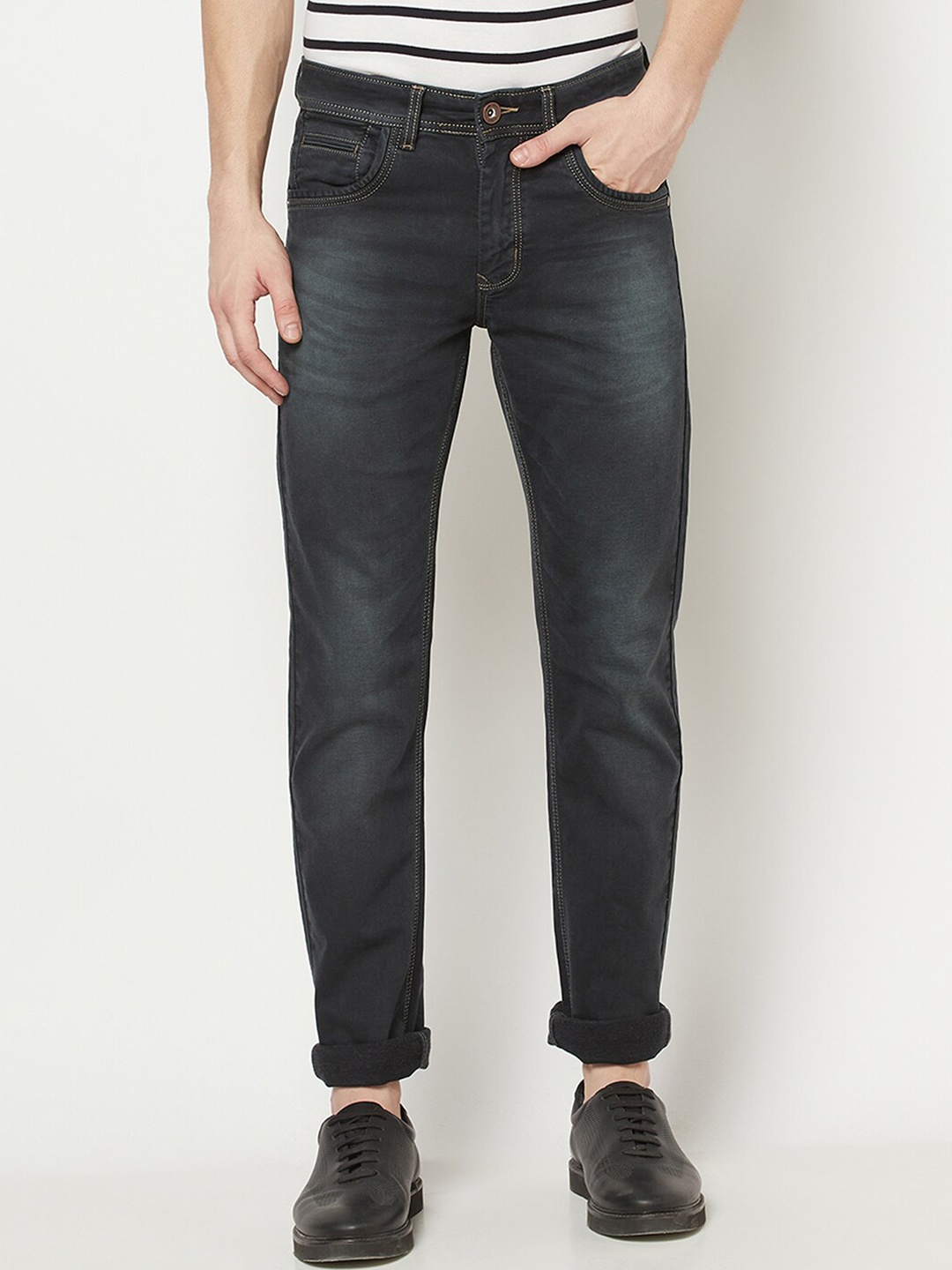 

Octave Men Black Regular Fit Jeans