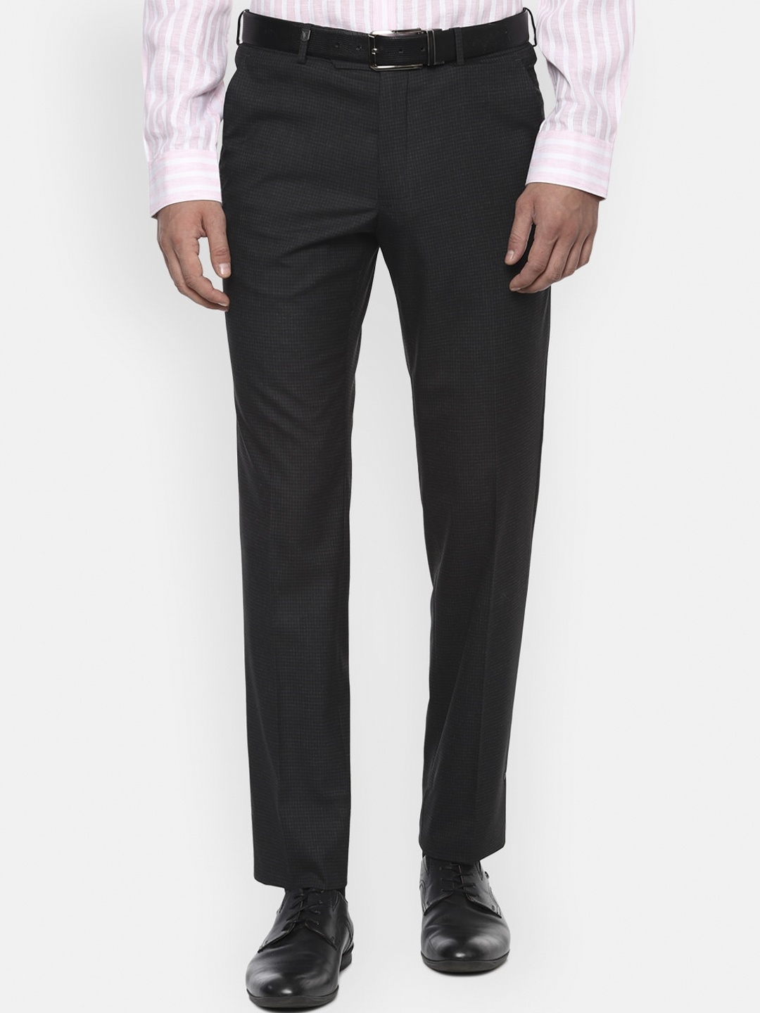 

Van Heusen Men Black Slim Fit Formal Trousers