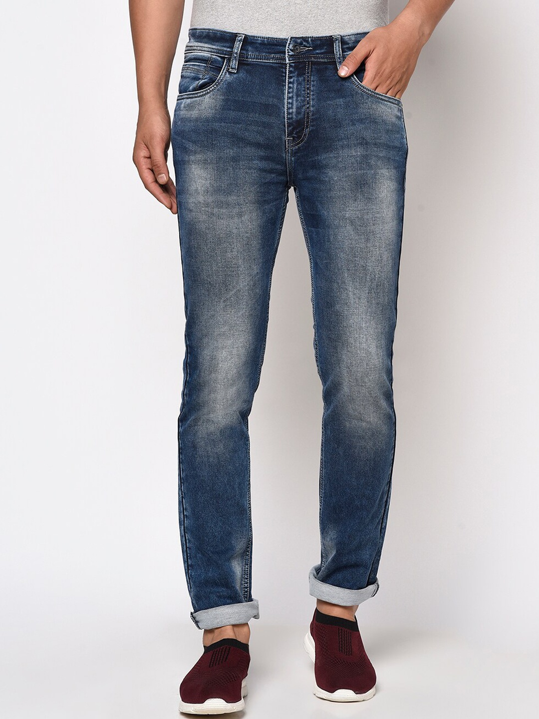 

Octave Men Blue Mid-Rise Heavy Fade Jeans