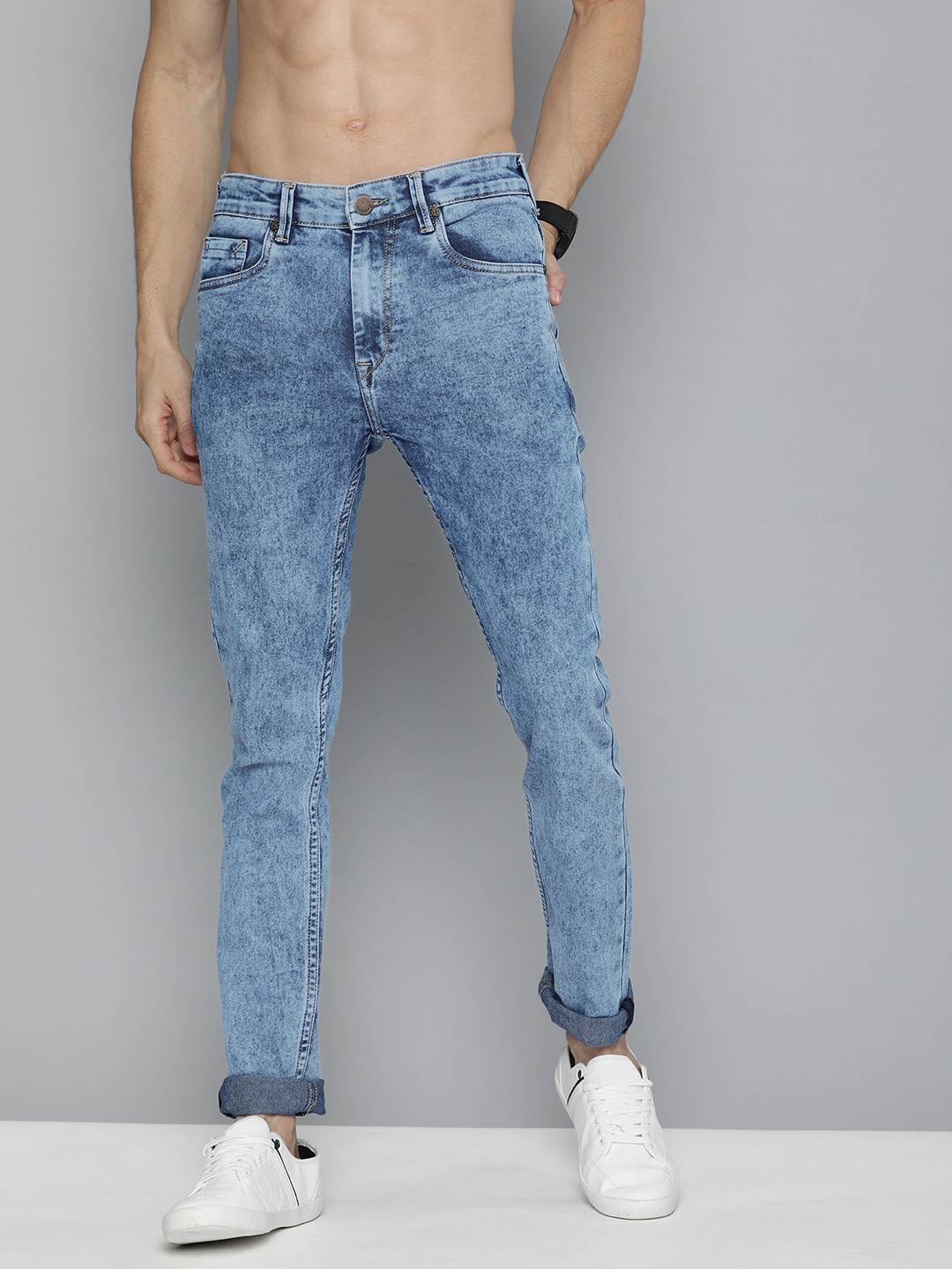 

HERE&NOW Men Blue Skinny Fit Stretchable Jeans