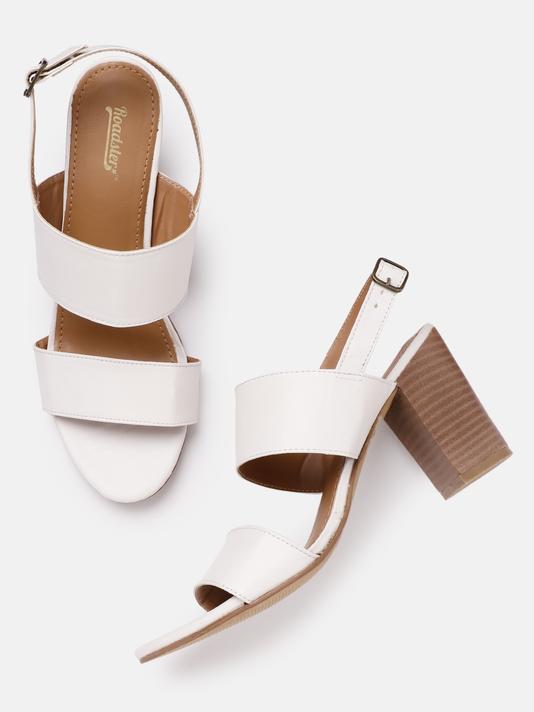 

Roadster Women White Solid Block Heels
