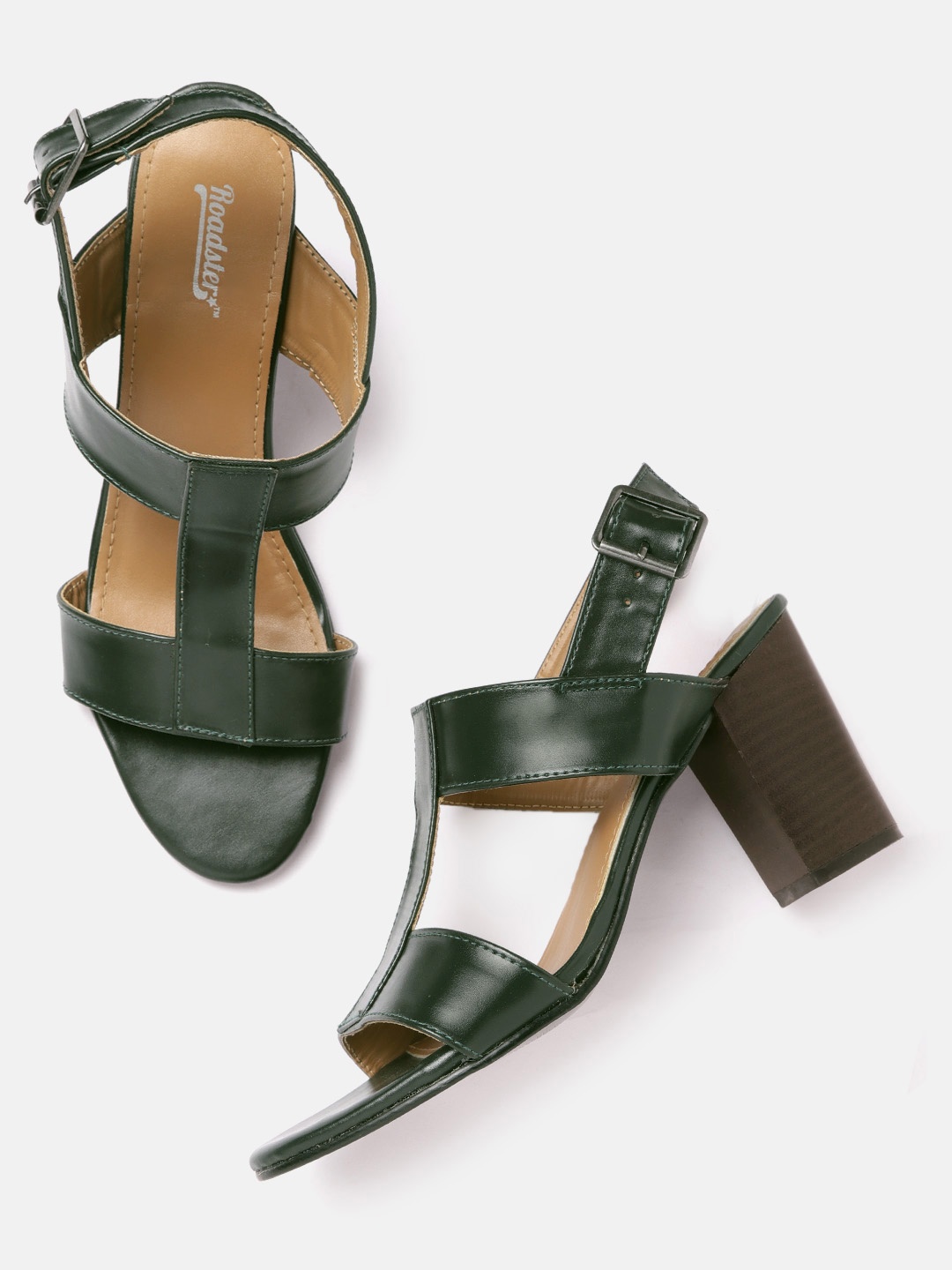 

Roadster Women Dark Green Solid Block Heels