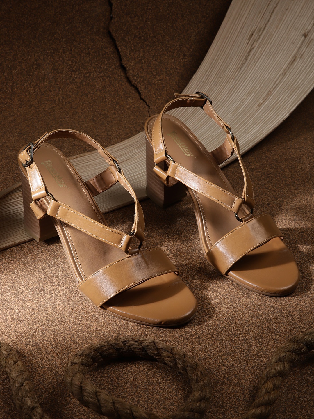 

Roadster Nude-Coloured Block Sandals