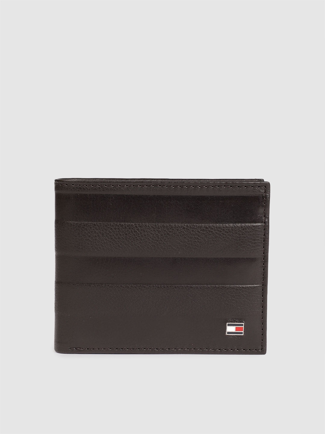 

Tommy Hilfiger Men Brown Textured Two Fold Leather Wallet