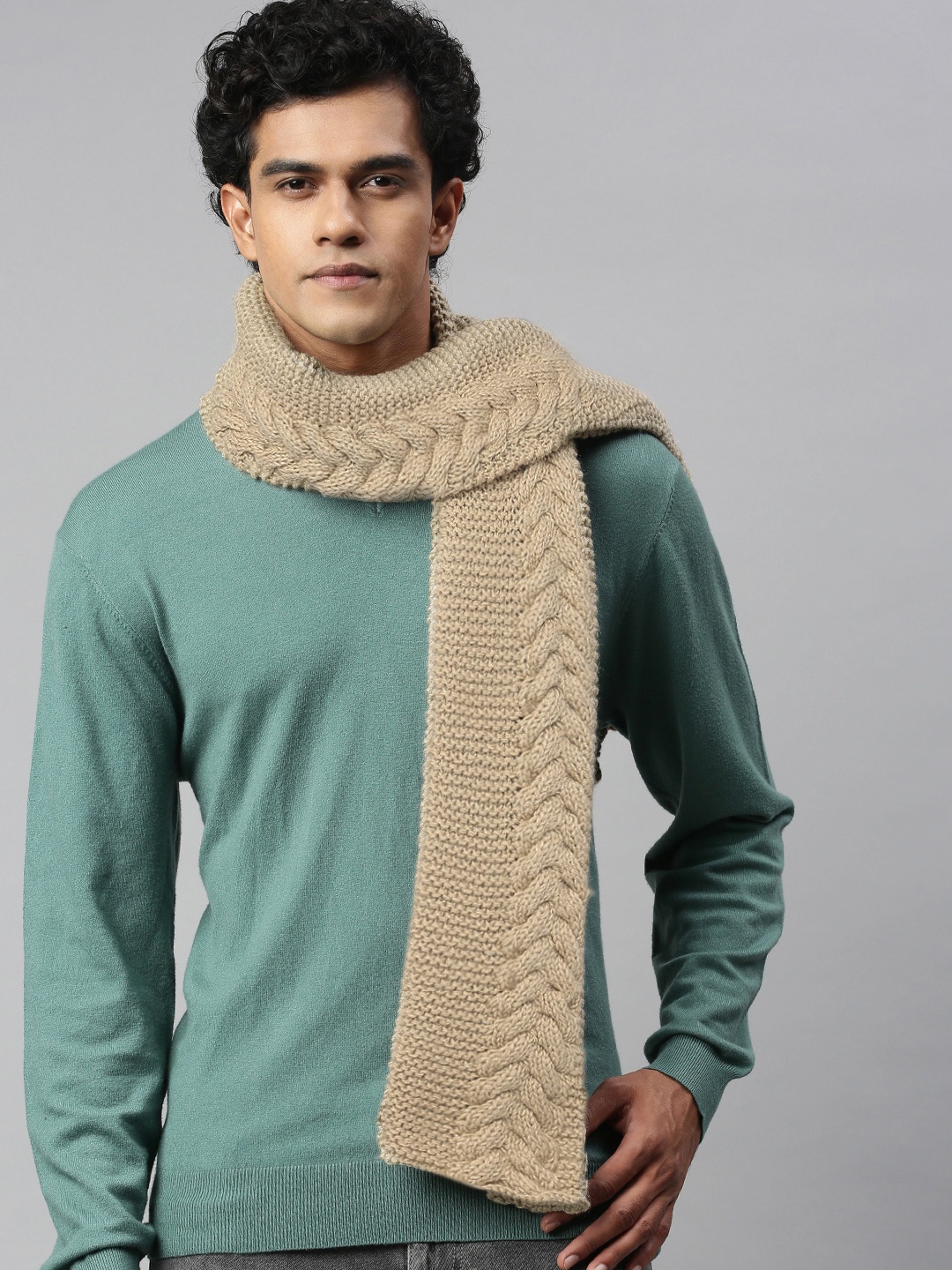

Magic Needles Unisex Brown Scarf