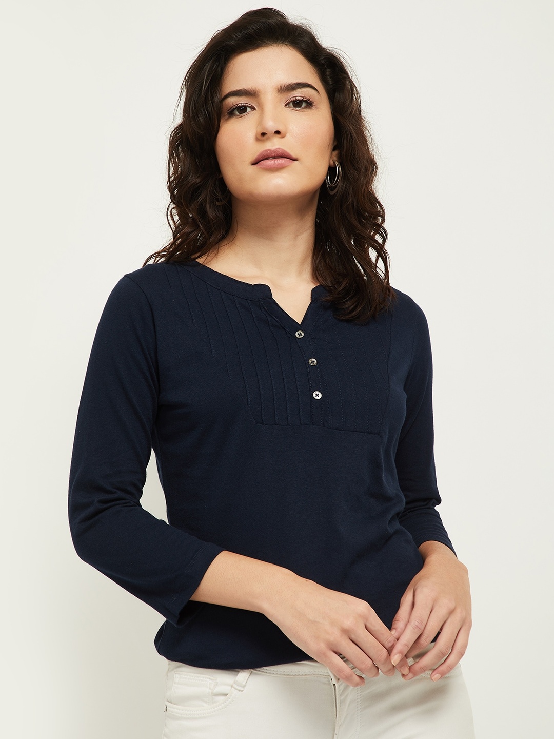 

max Blue Regular Top