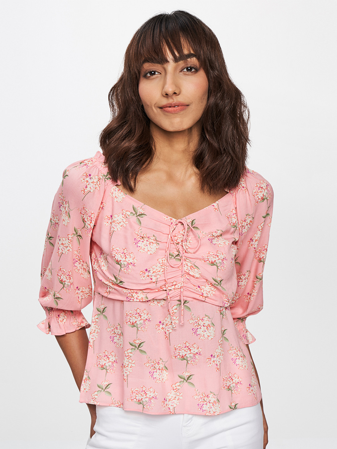 

AND Pink Floral Printed Top
