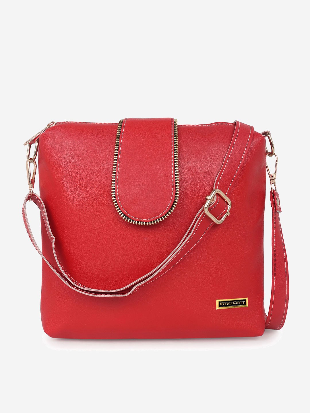 

Stropcarry Women Red Structured Sling Bag with Tasselled