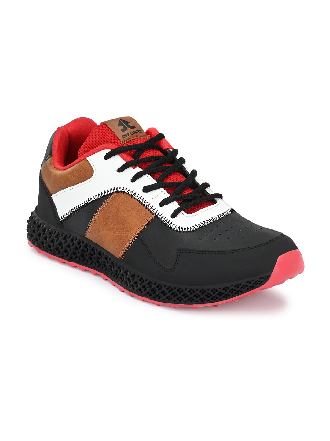 

OFF LIMITS Men Black & Multicolor FENDI Mesh Colorblock Running Shoes