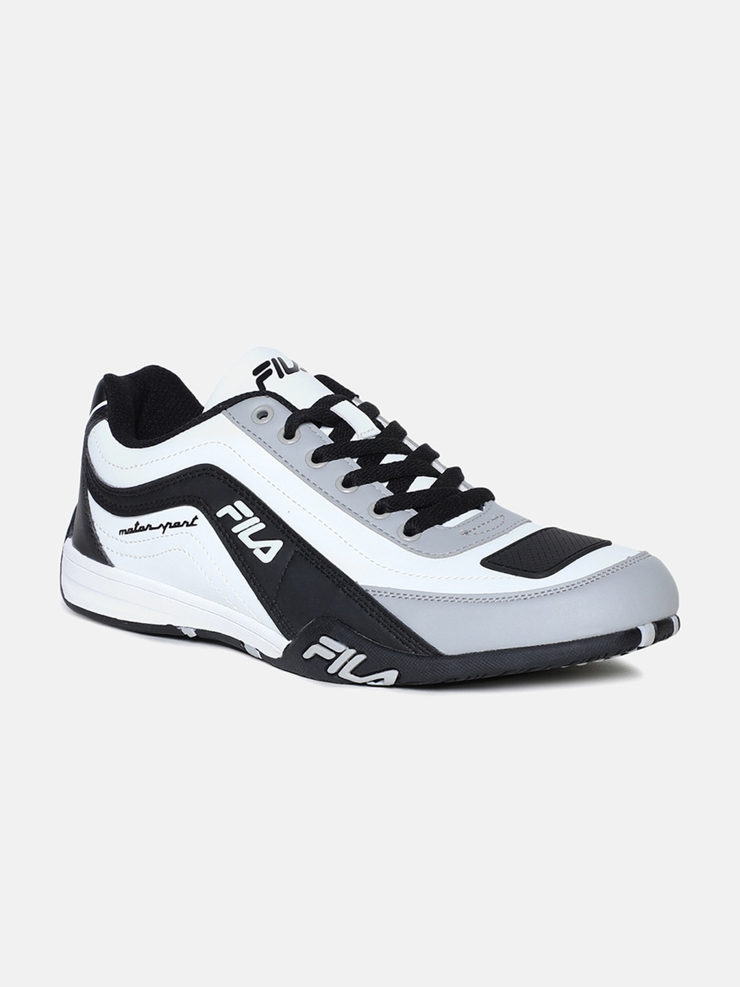 

FILA Men White & Grey Colourblocked Sneakers