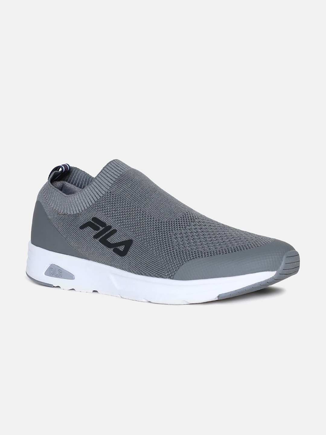 

FILA Men Grey Woven Design PU Slip-On Sneakers