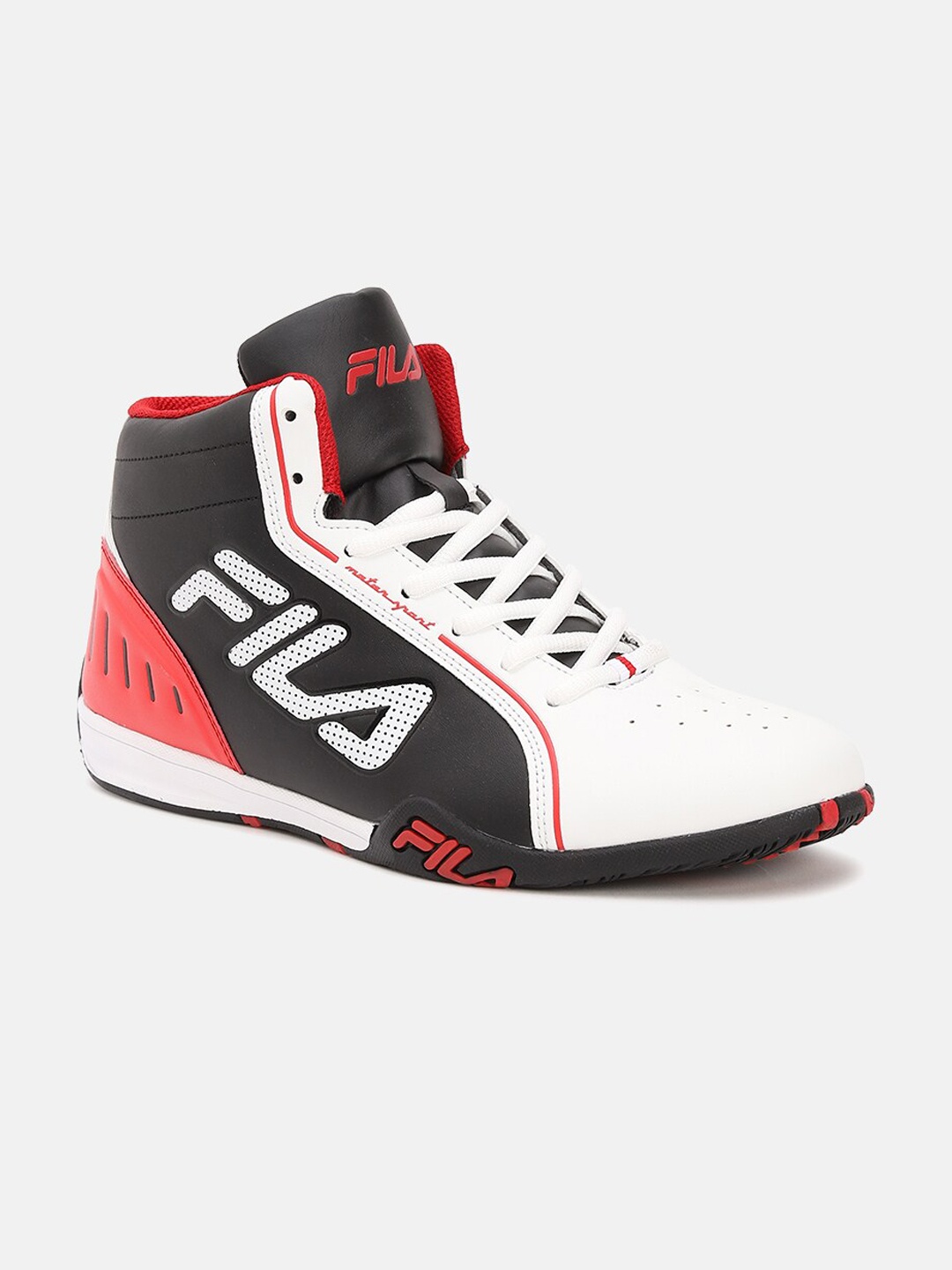 

FILA Men White Colourblocked PU Sneakers