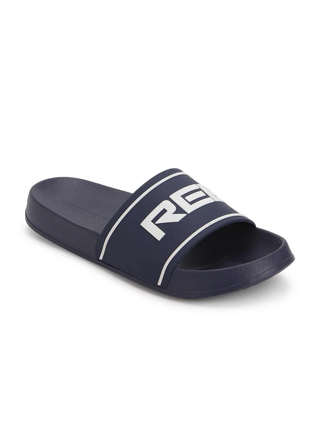 

Red Tape Men Navy Blue Printed Sliders