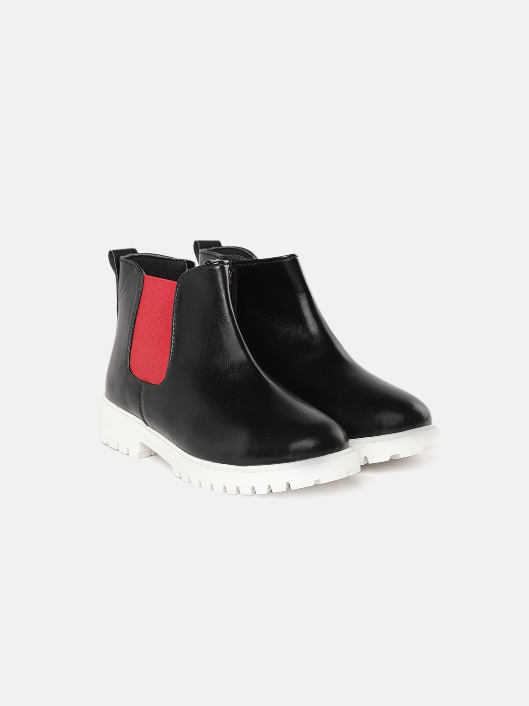 

YK Boys Black Solid Mid-Top Chelsea Boots