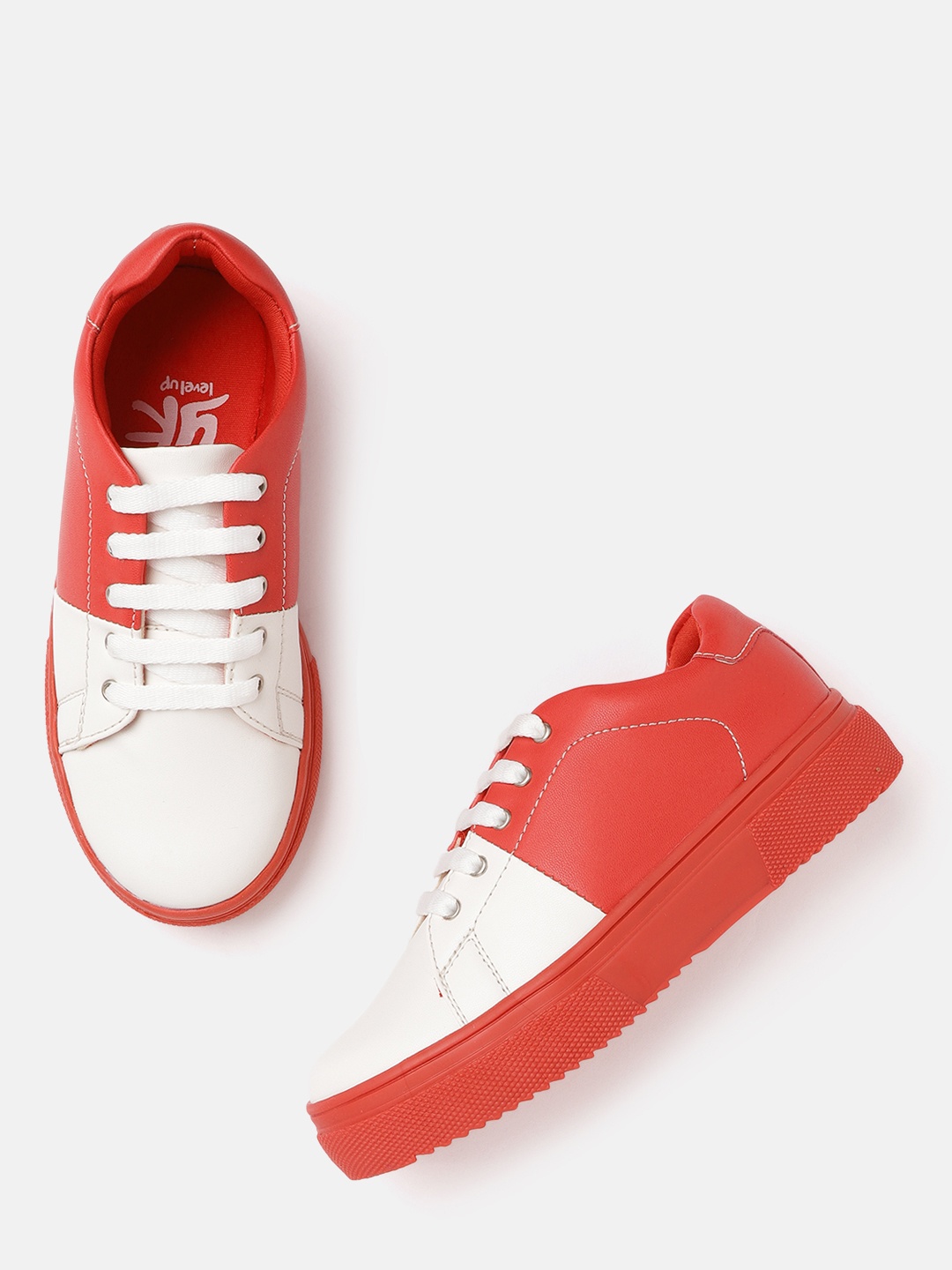 

YK Boys Red & White Colourblocked Sneakers