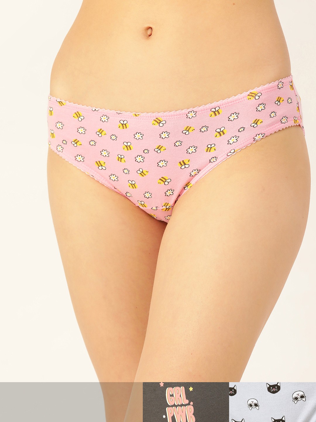 

DressBerry Pack of 3 Printed Cotton Bikini Briefs DB-PRT-BIK-NEW-013, Blue