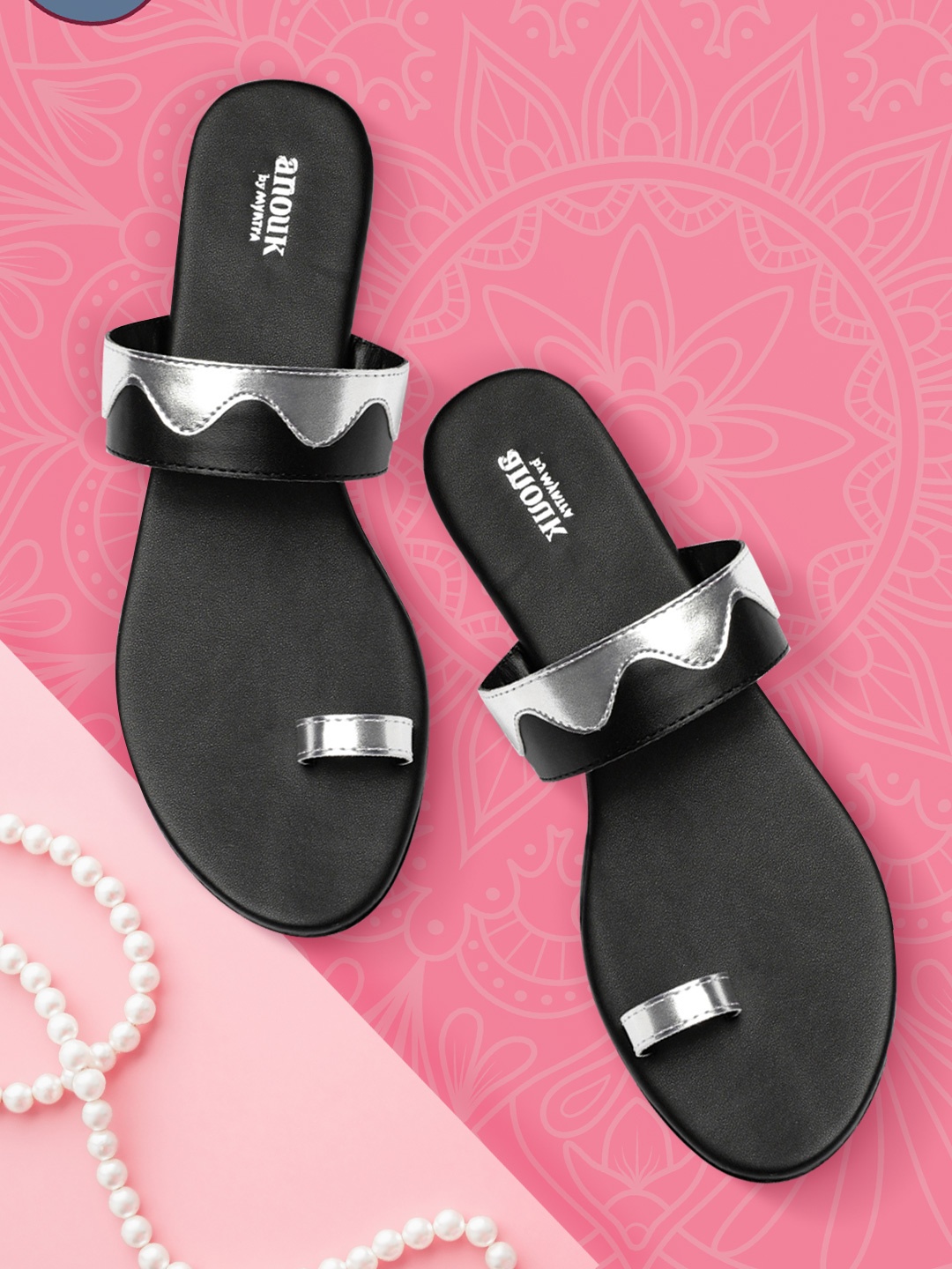 

Anouk Women Black One Toe Flats