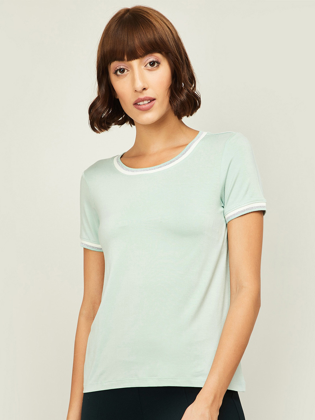 

Bossini Women Teal T-shirt
