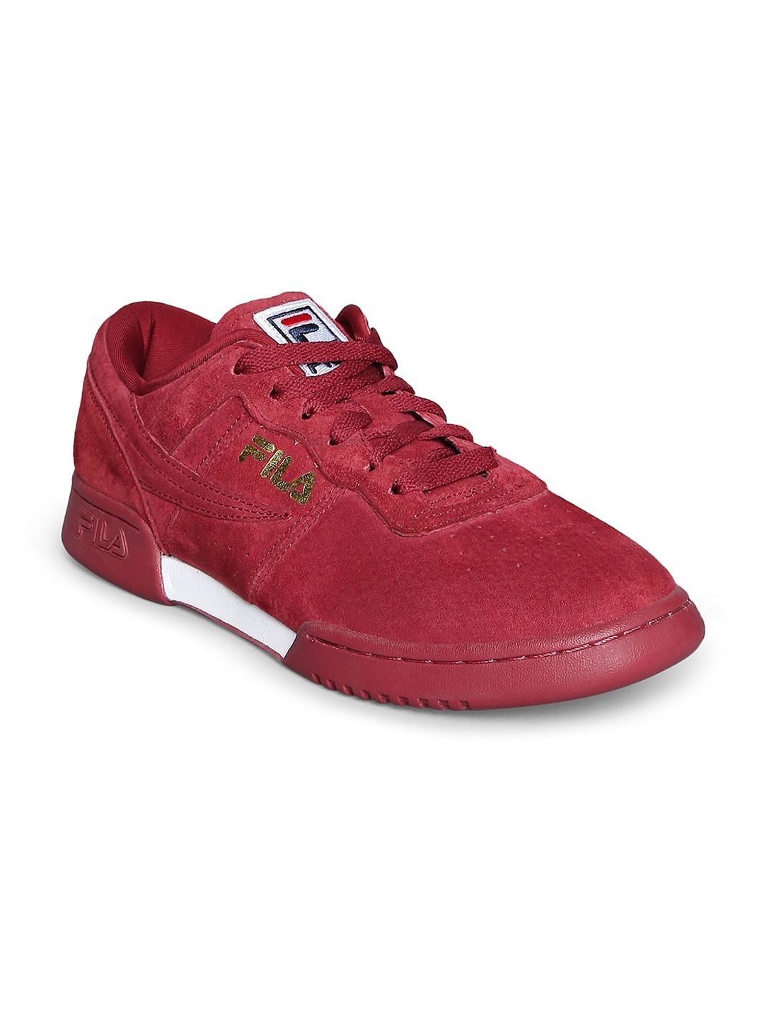 

FILA Men Red Leather Sneakers