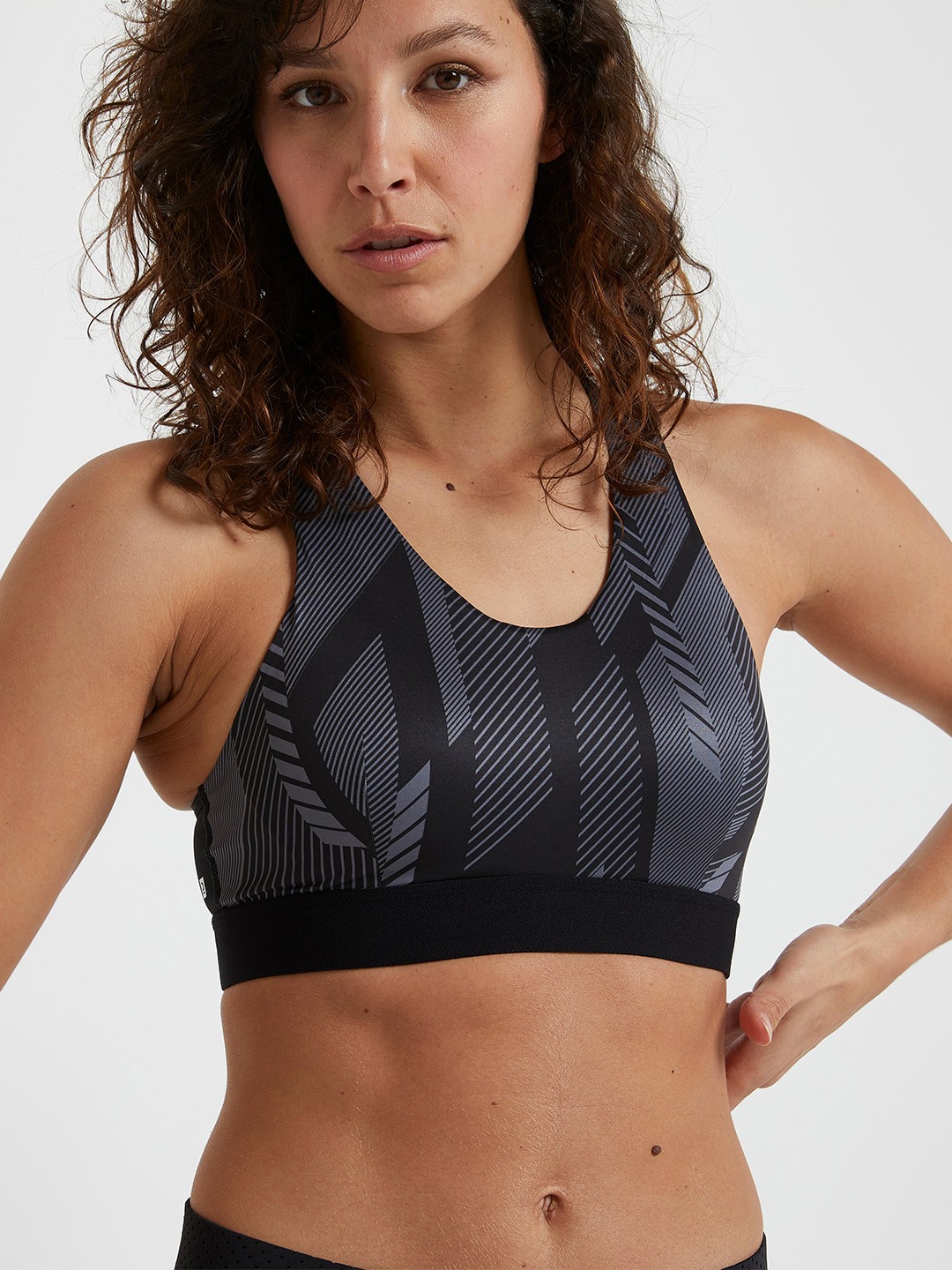 

Domyos By Decathlon Grey Graphic Workout Bra 8667270