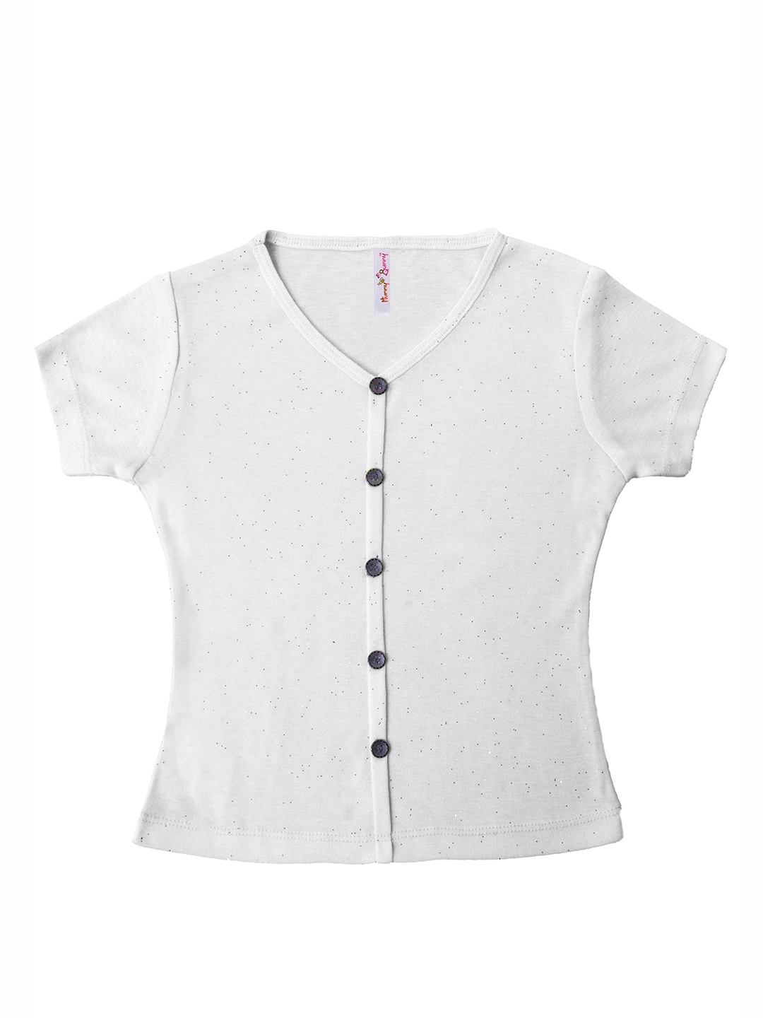 

Hunny Bunny White Solid Regular Top