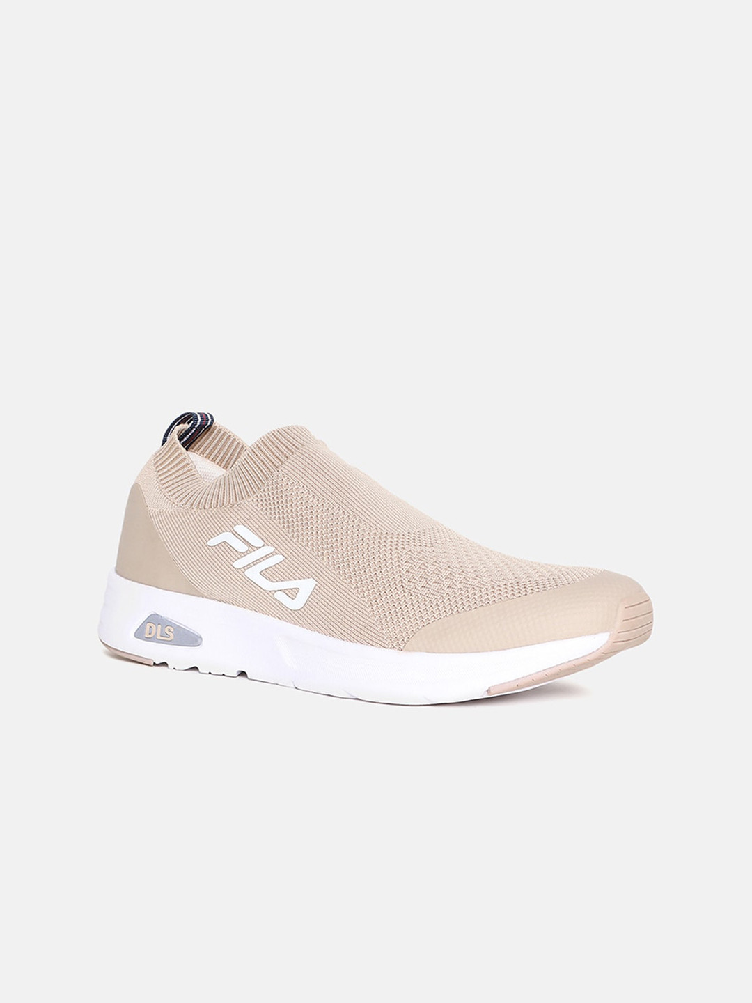 

FILA Women Beige Woven Design PU Slip-On Sneakers