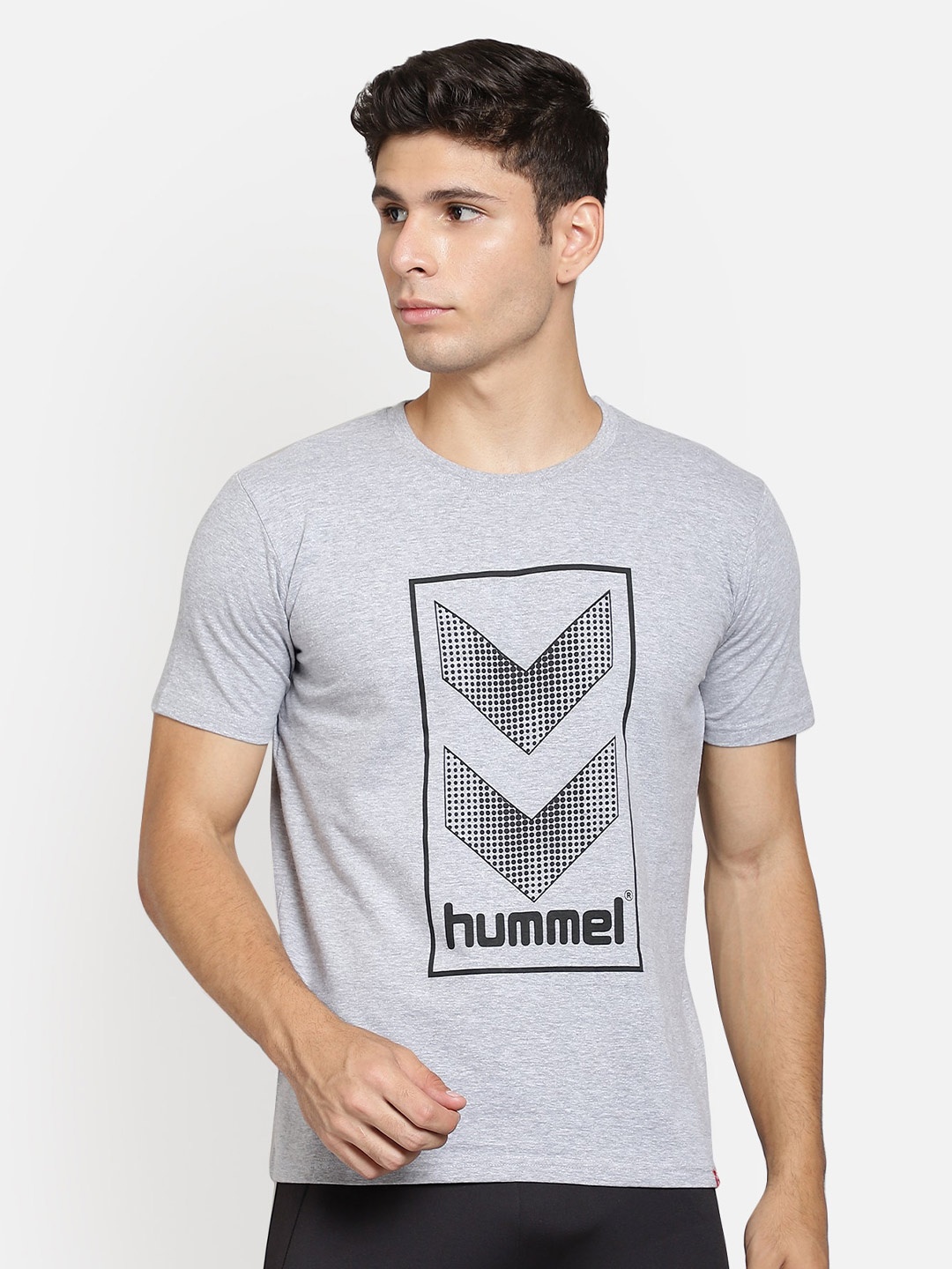 

hummel Men Grey Typography Printed T-shirt