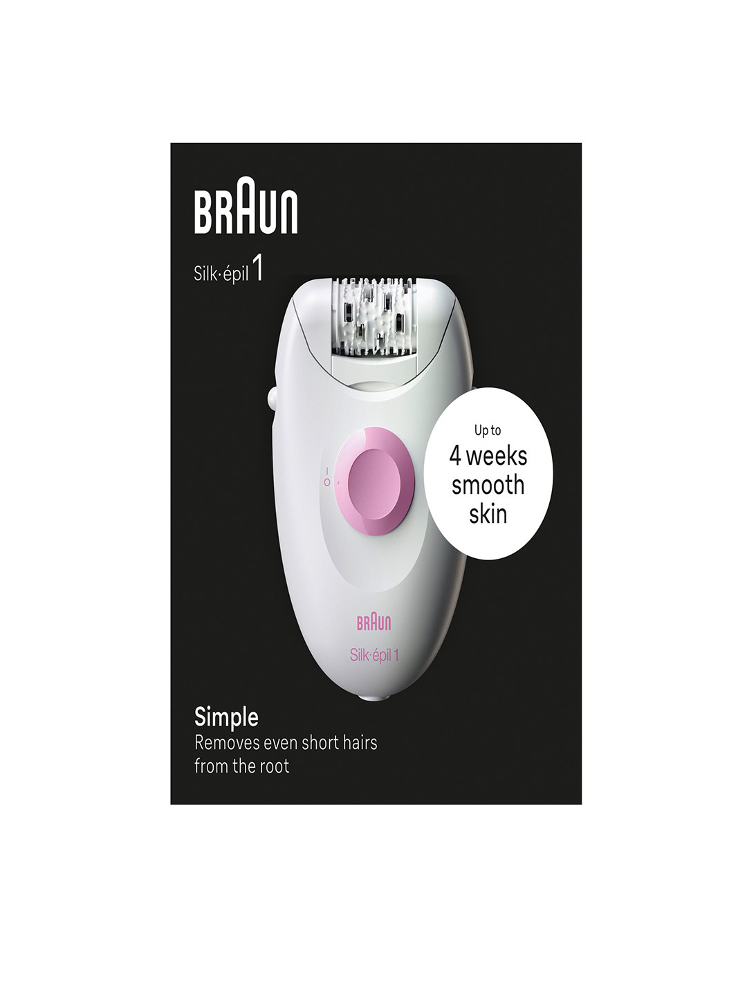 

Braun Women Silk-epil 1 Epilator for Legs & Body Hair Removal System - SE1000, White