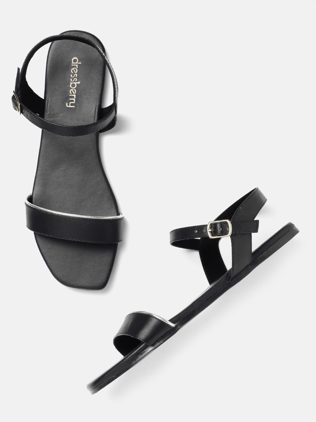 

DressBerry Women Black Open Toe Flats