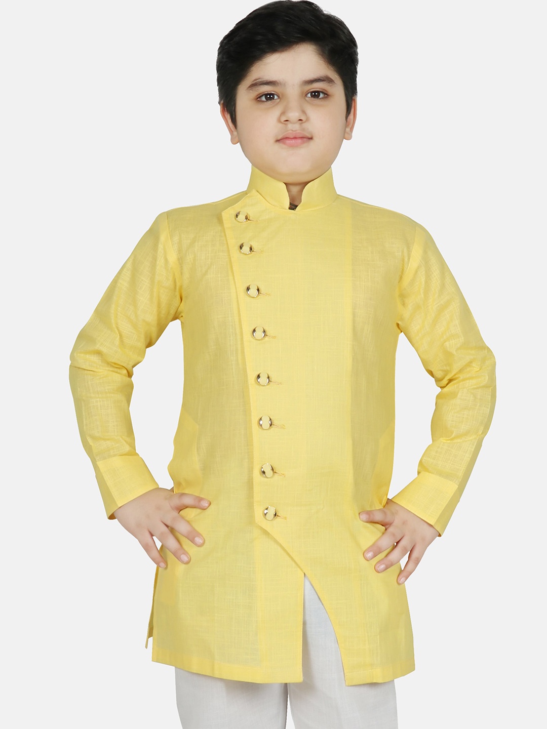 

SG YUVRAJ Boys Yellow Kurta