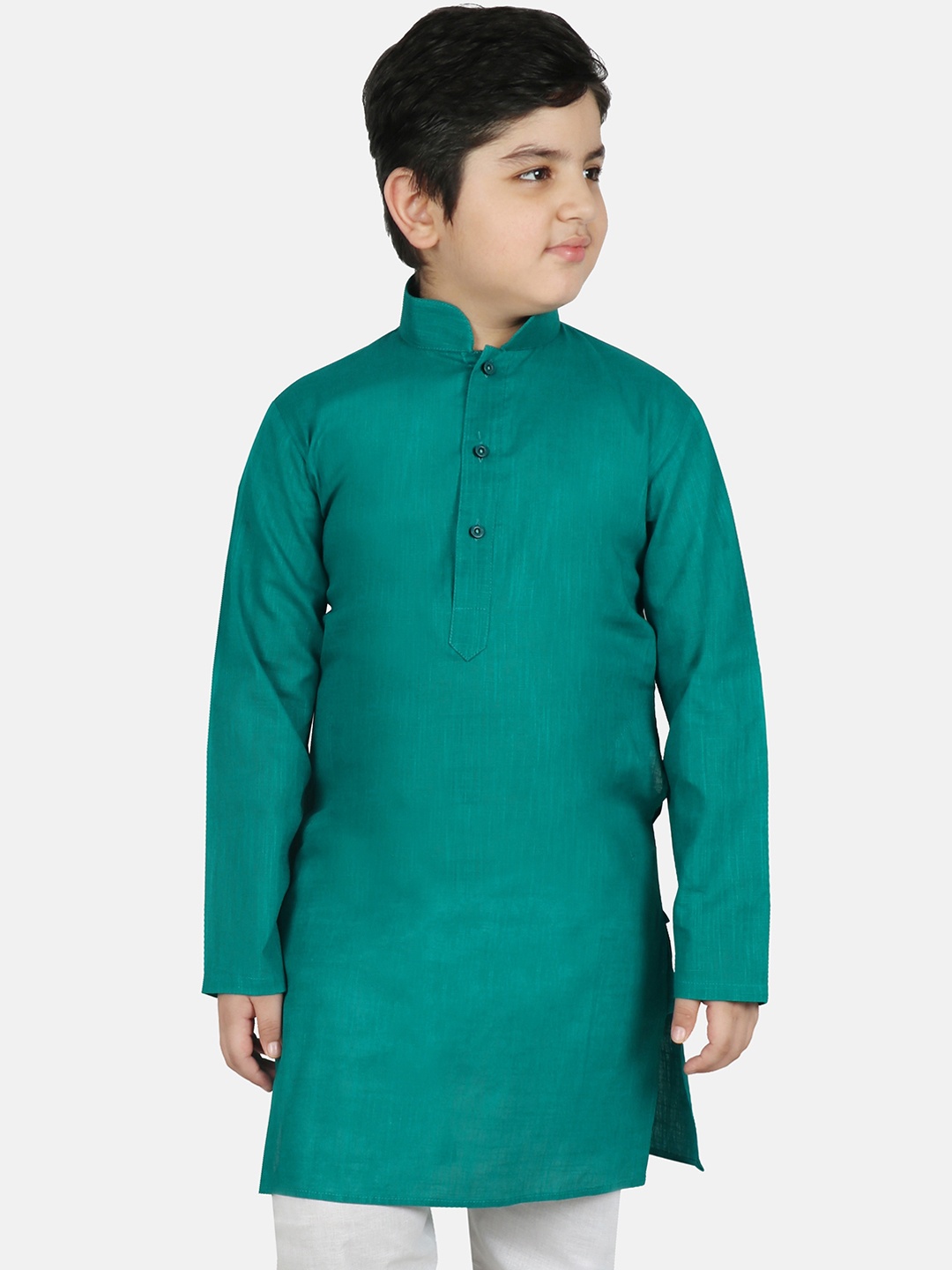 

SG YUVRAJ Boys Teal Thread Work Kurta