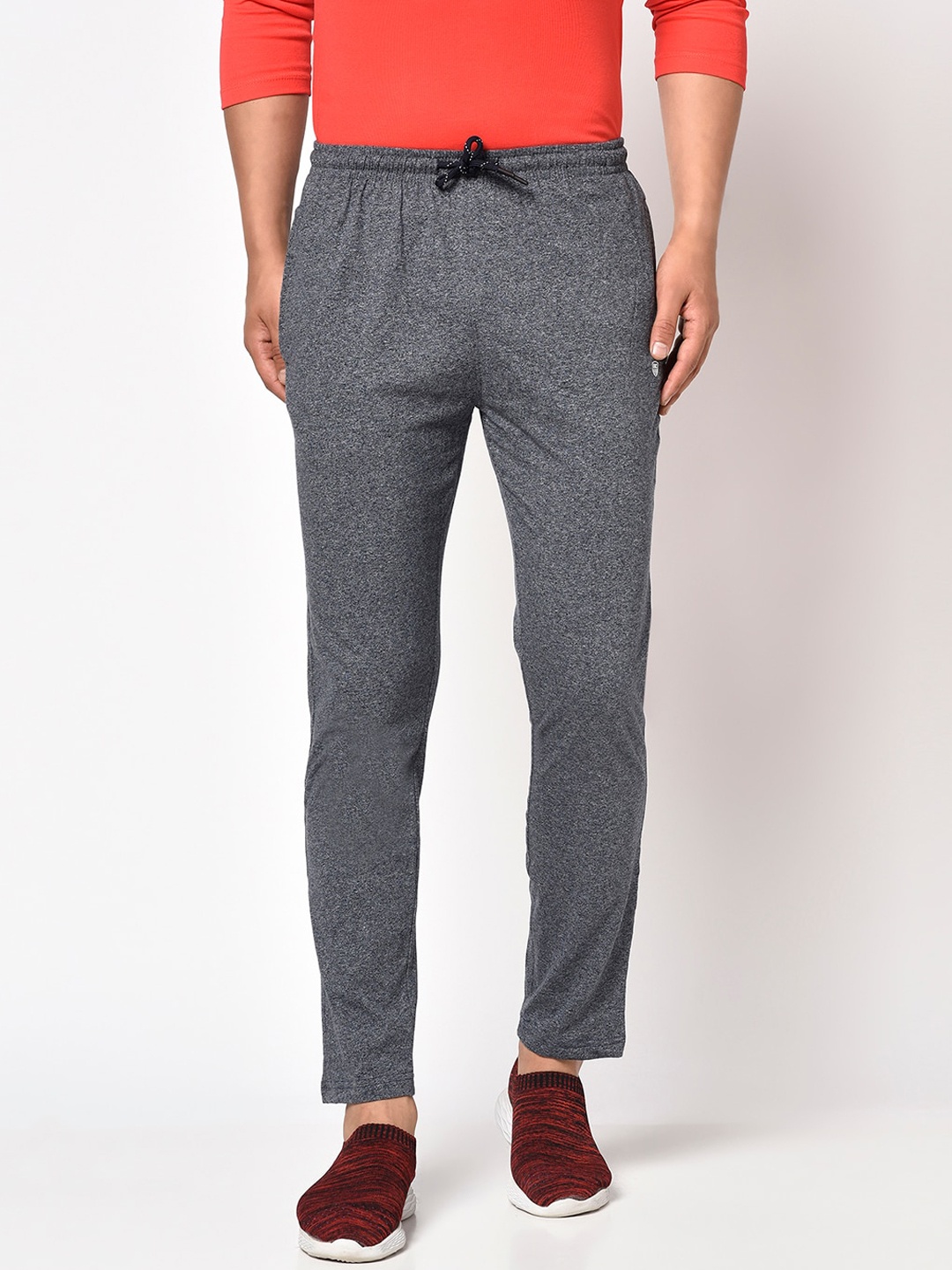 

Octave Men Grey Textured Cotton Track Pants