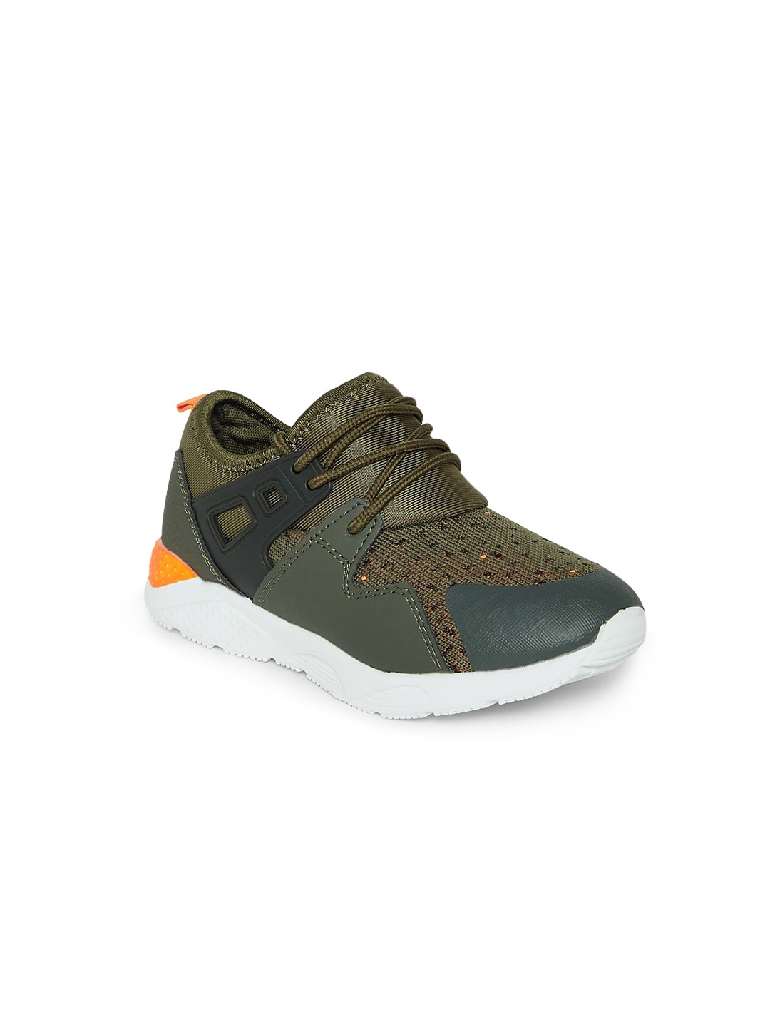 

Pantaloons Junior Boys Olive Green Textile Walking Shoes