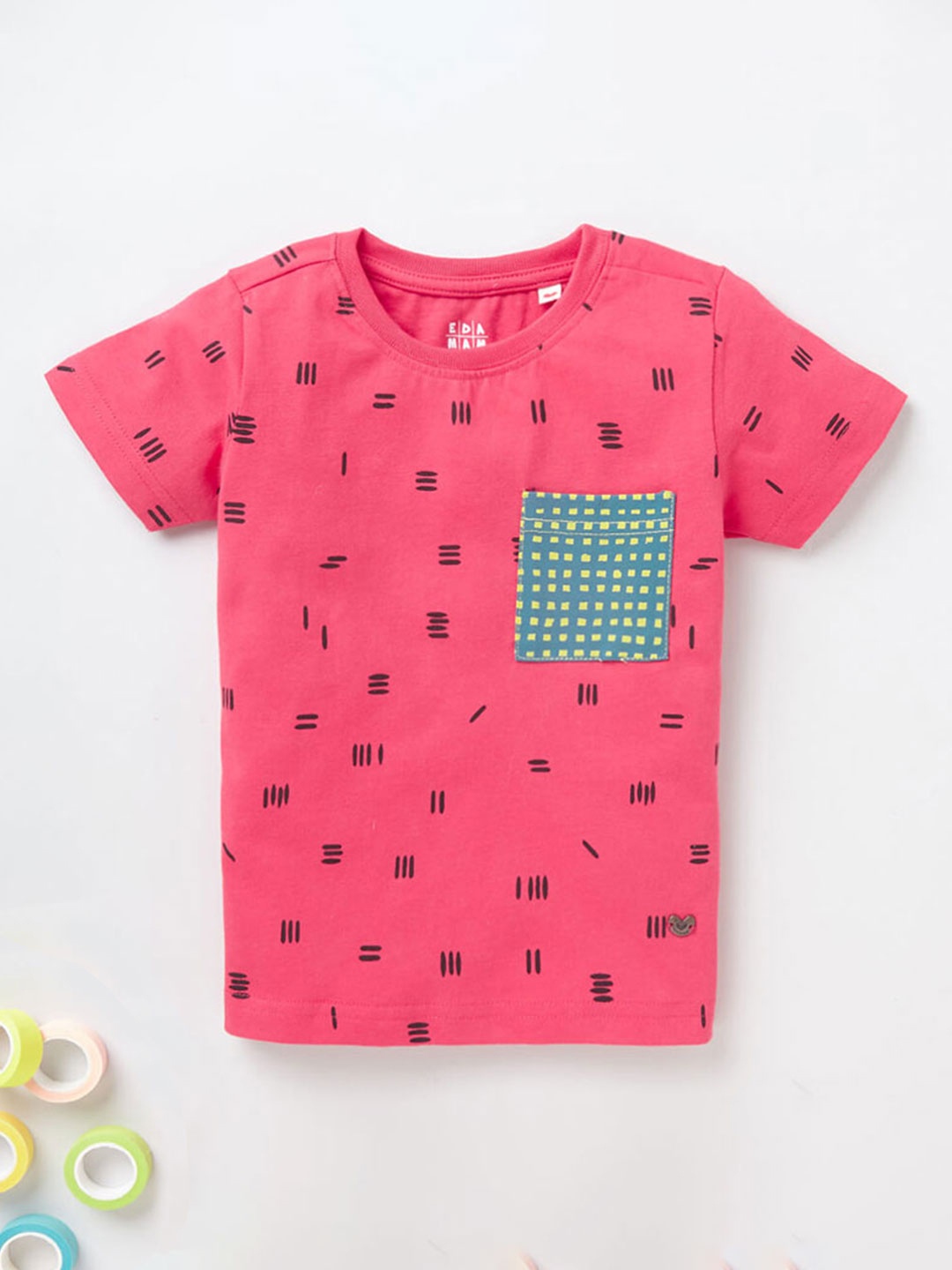 

Ed-a-Mamma Kids Printed Cotton T-shirt, Pink