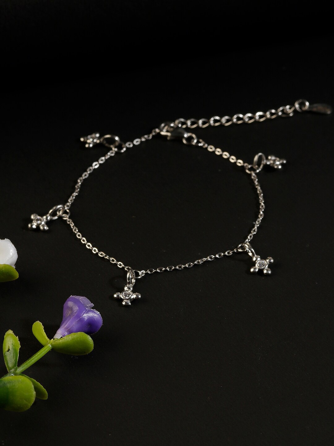

GIVA 925 Sterling Silver Rhodium Plated Bubble Bracelet, Adjustable