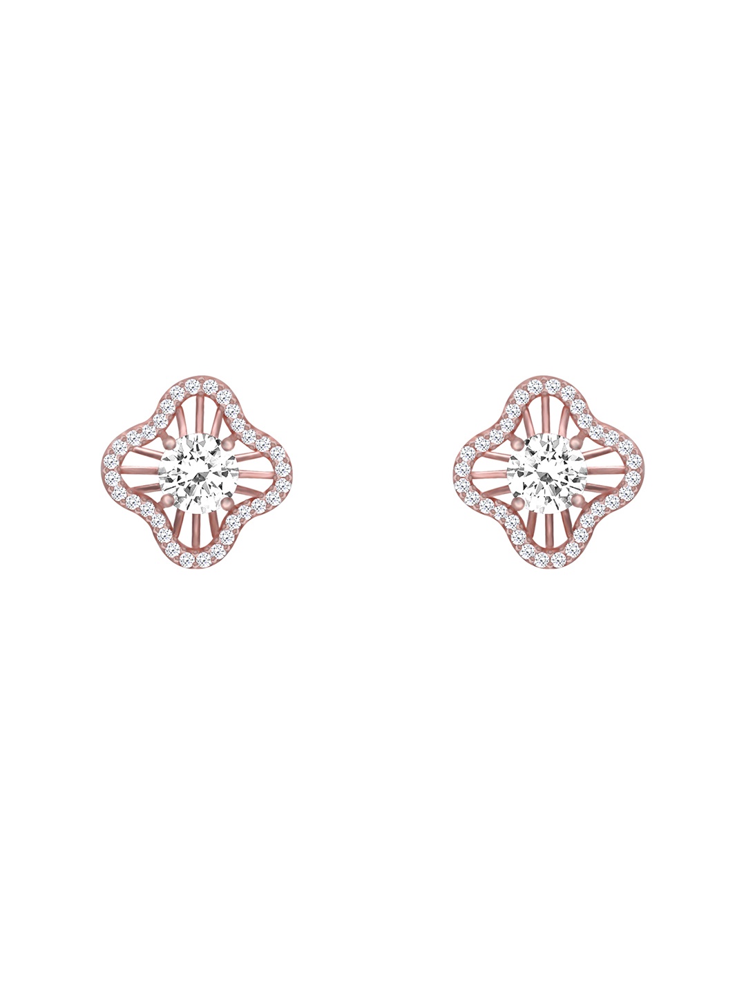 

GIVA Rose Gold Plated Contemporary Studs Earrings