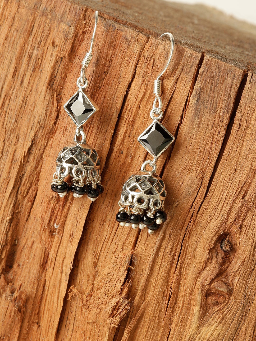 

GIVA 925 Sterling Silver Oxidised Black Jhumki