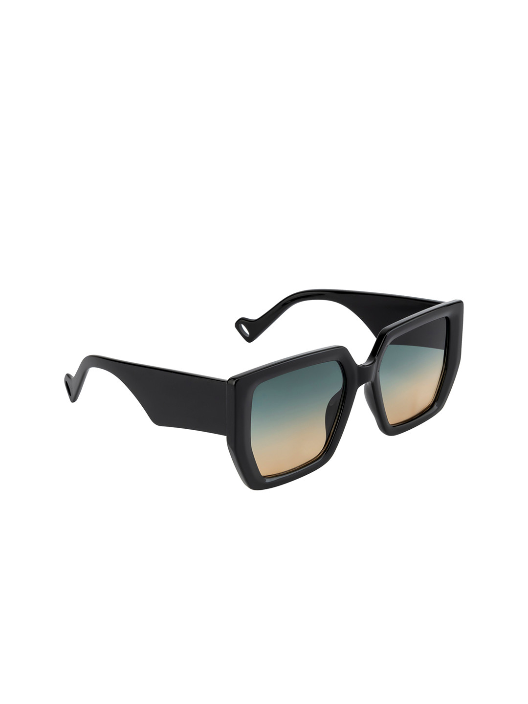 

Ted Smith Unisex Green Lens & Black Square Sunglasses MRMISS_BLK
