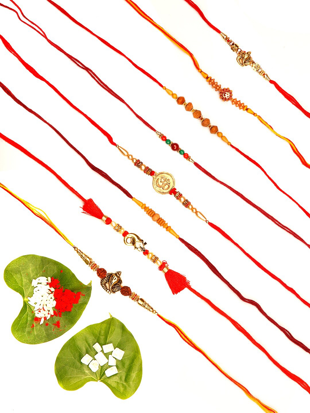 

Ariana Multicoloured Designer Rakhi - Set Of 8, Multi