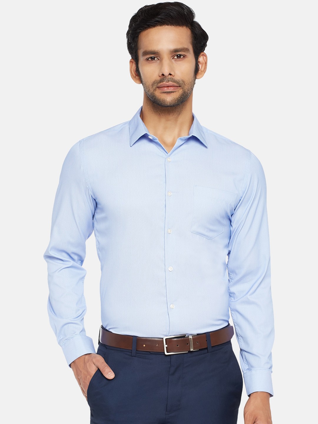 

RICHARD PARKER by Pantaloons Men Blue Slim Fit Casual Shirt