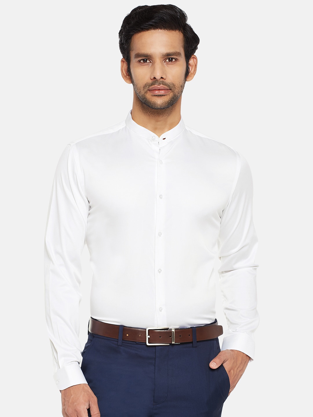 

RICHARD PARKER by Pantaloons Men White Slim Fit Casual Shirt