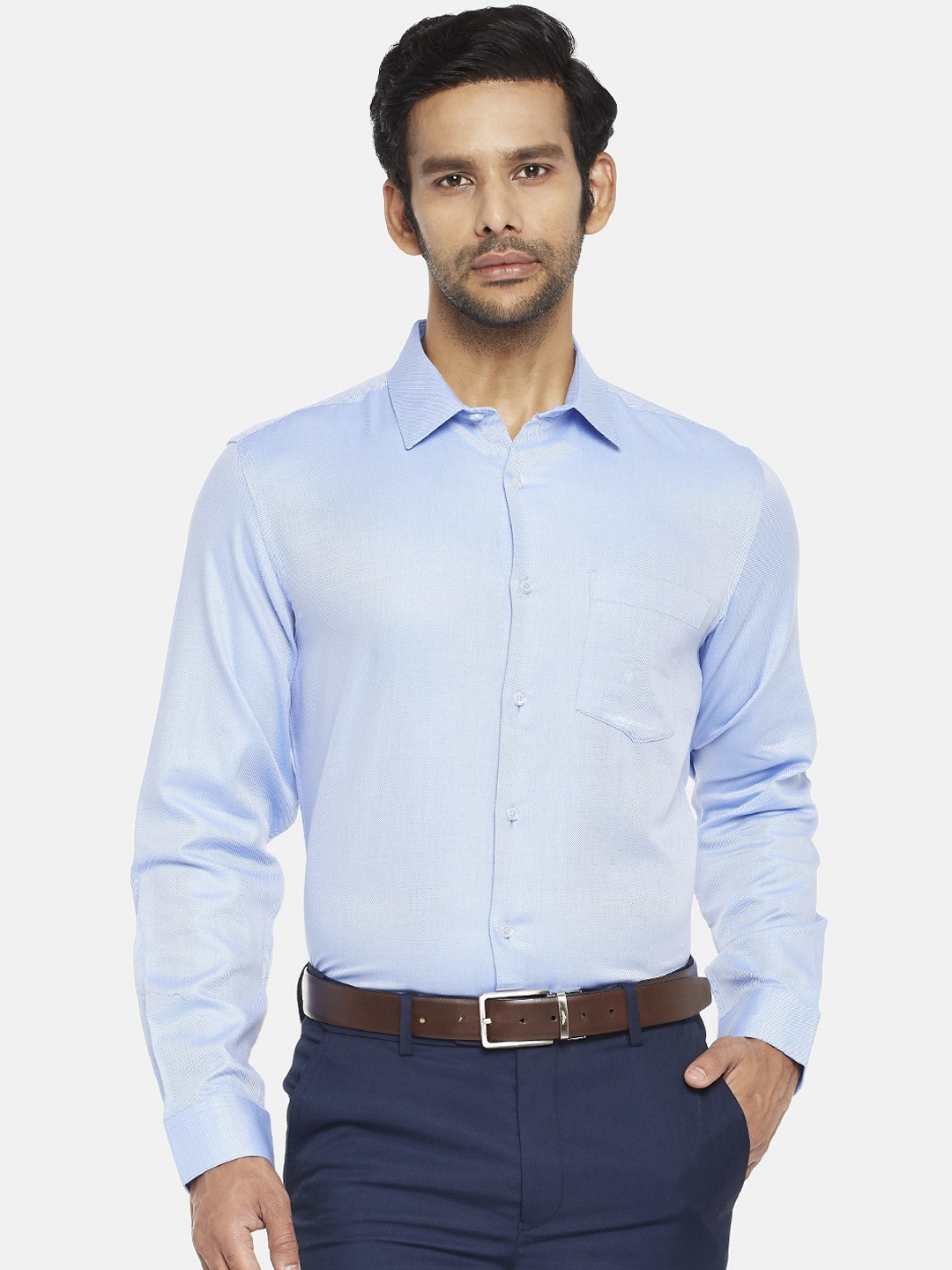 

RICHARD PARKER by Pantaloons Men Blue Slim Fit Casual Shirt