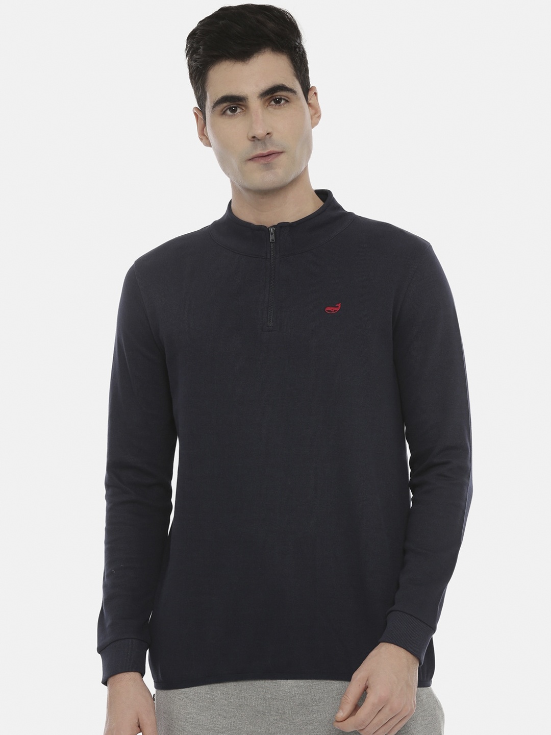 

3PIN Men Navy Solid Blue Sweatshirt, Navy blue