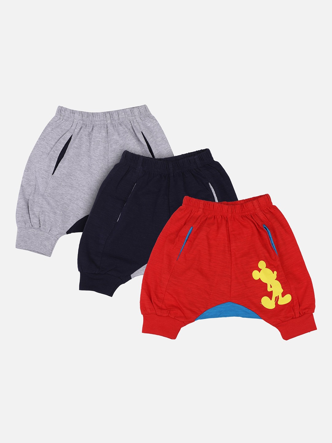 

Bodycare Kids Boys Pack of 3 Red Printed Mickey Mouse Mid-Rise Regular Shorts