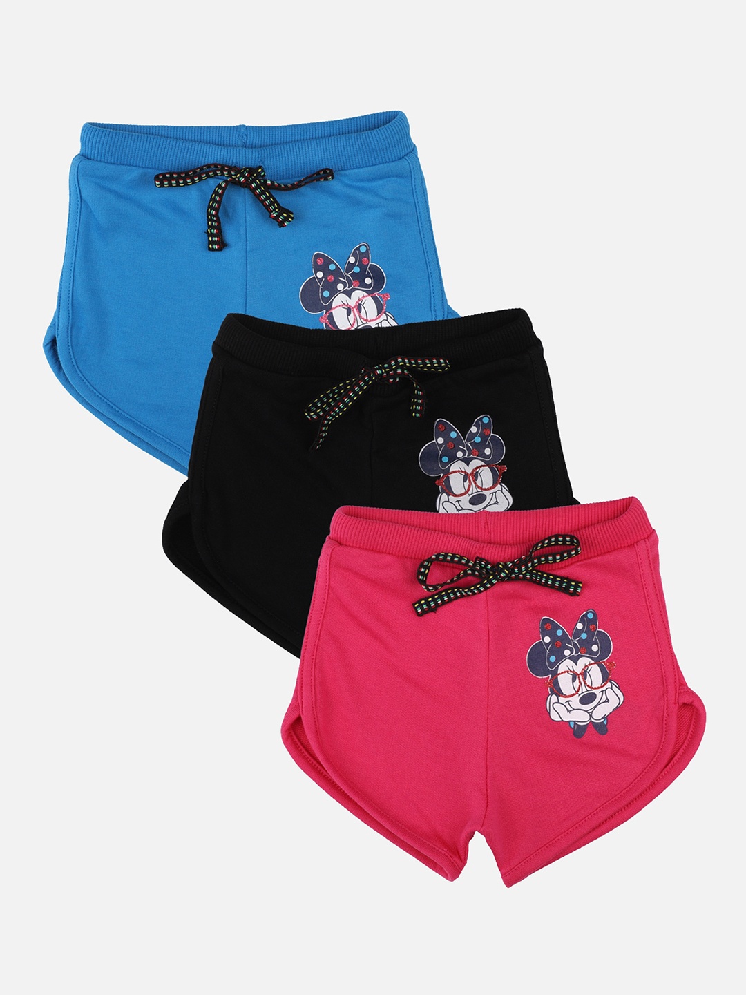 

Bodycare Kids Girls Fuchsia Minnie Mouse Mid-Rise Regular Shorts