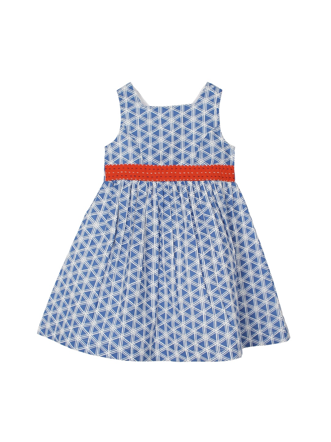 

My Little Lambs Blue Floral A-Line Dress