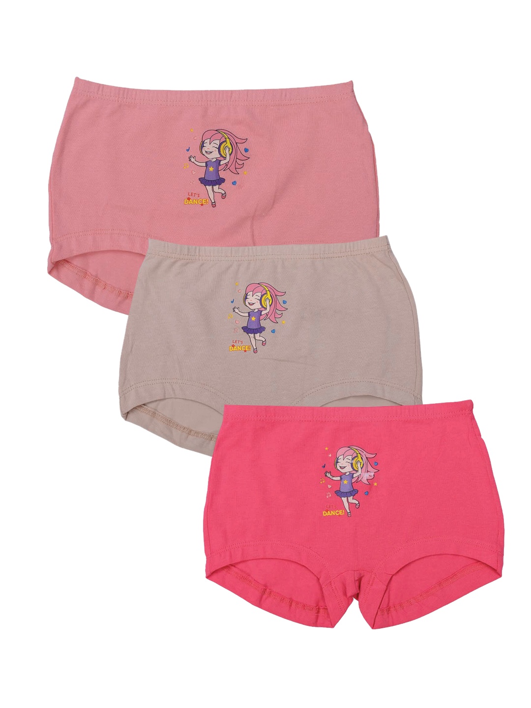 

Zoom Minimondo Assorted Printed Pack of 3 Briefs- 5008-(1)-22, Pink