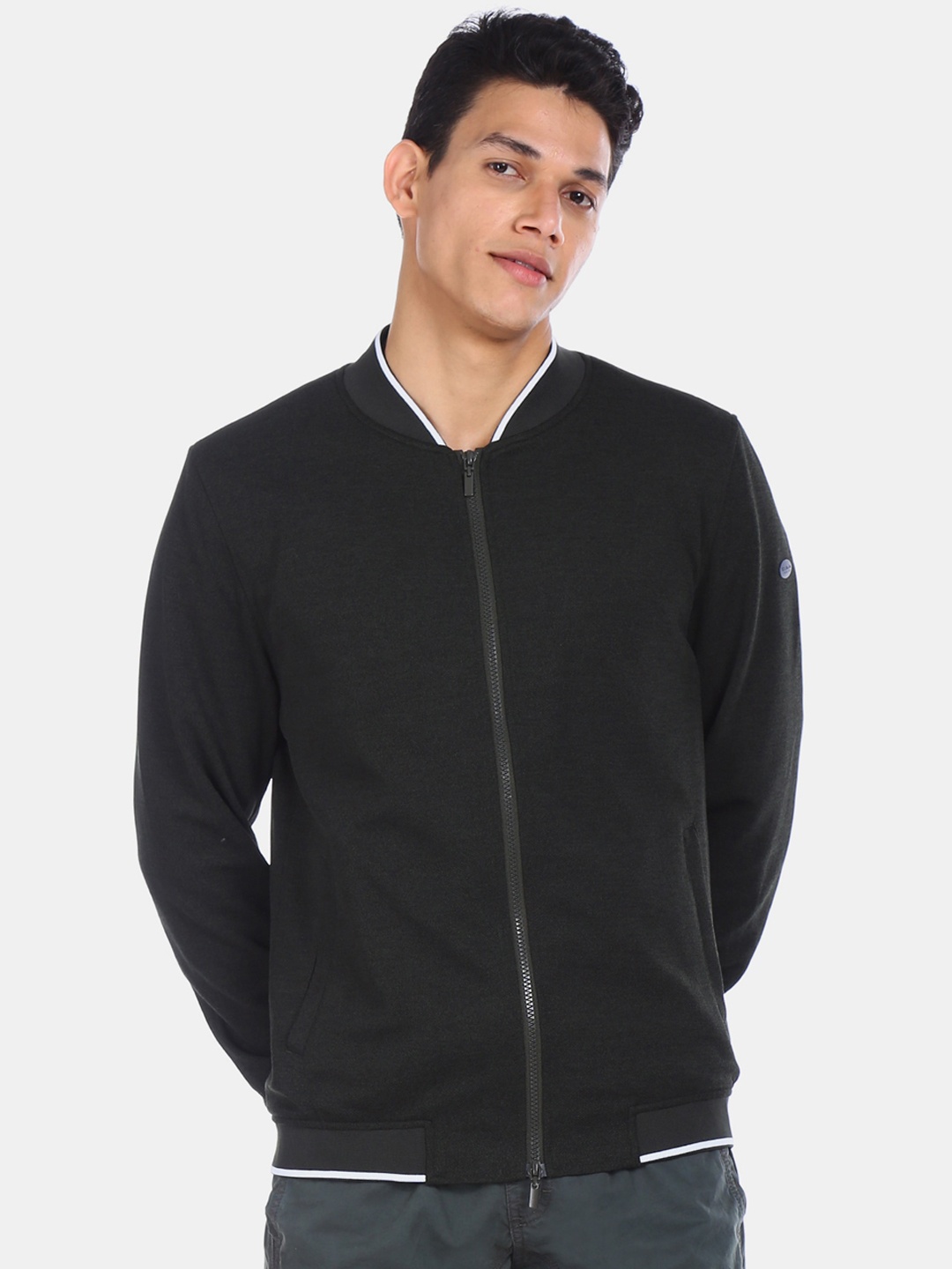 

U S Polo Assn Men Black Bomber Jacket